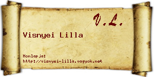Visnyei Lilla névjegykártya